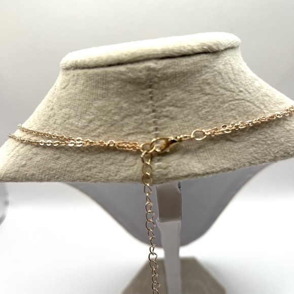 Necklace Hamsa Hand Pendant Layered Necklace Rose Gold Tone And Evil Eye Pendant - Picture 6 of 9